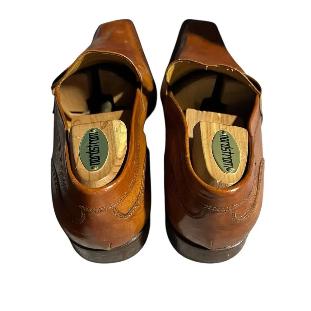 Antonio Fagnani Shoes Brown Leather Loafers Formal Dress EU44/US11 Made in Italy